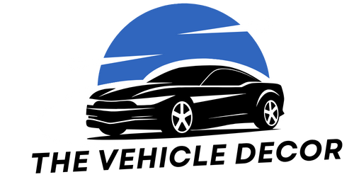 Logo of The Vehicle Decor with a black car silhouette against a blue sky.