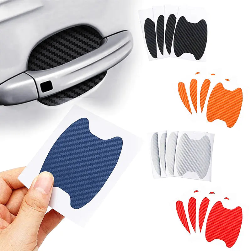 3D Carbon Fiber Car Scratch Protection Stickers (4 Pack)
