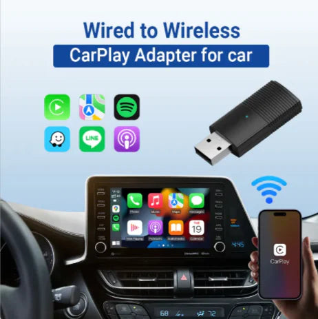 Original Car Wired to Wireless CarPlay & Android Auto Adapter