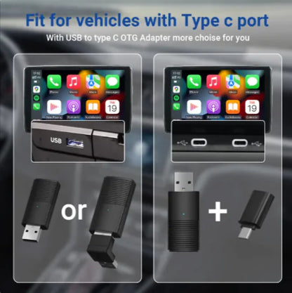 Original Car Wired to Wireless CarPlay & Android Auto Adapter