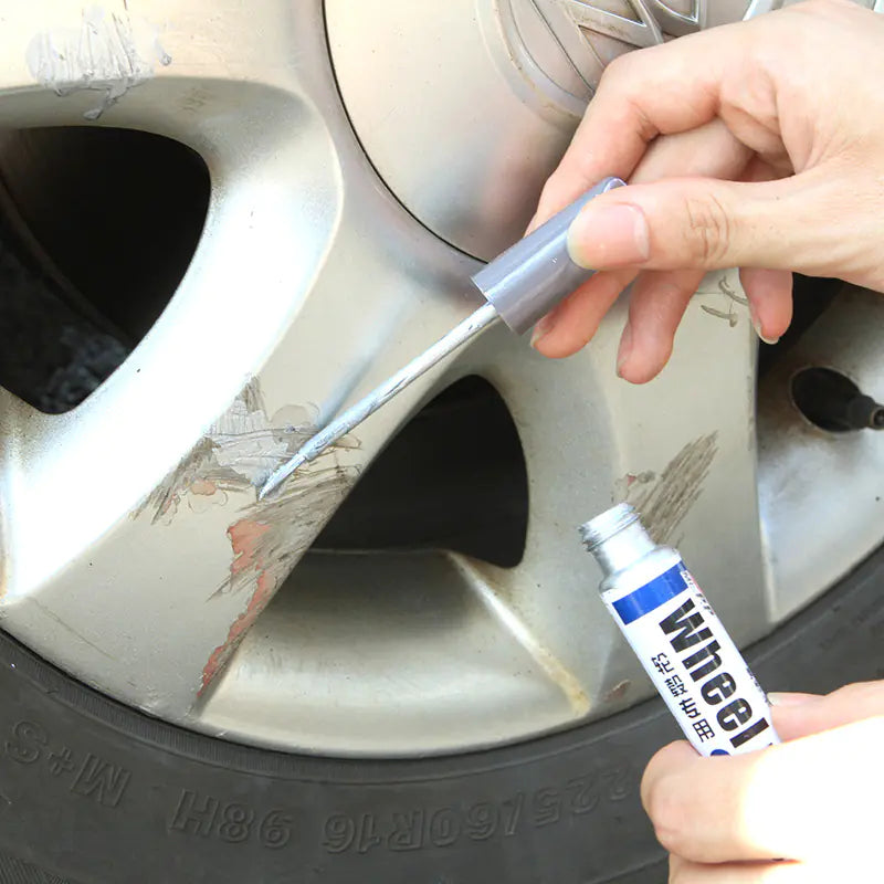 Car Wheel Scratch Repair Paint Pen, Aluminum Alloy Silver